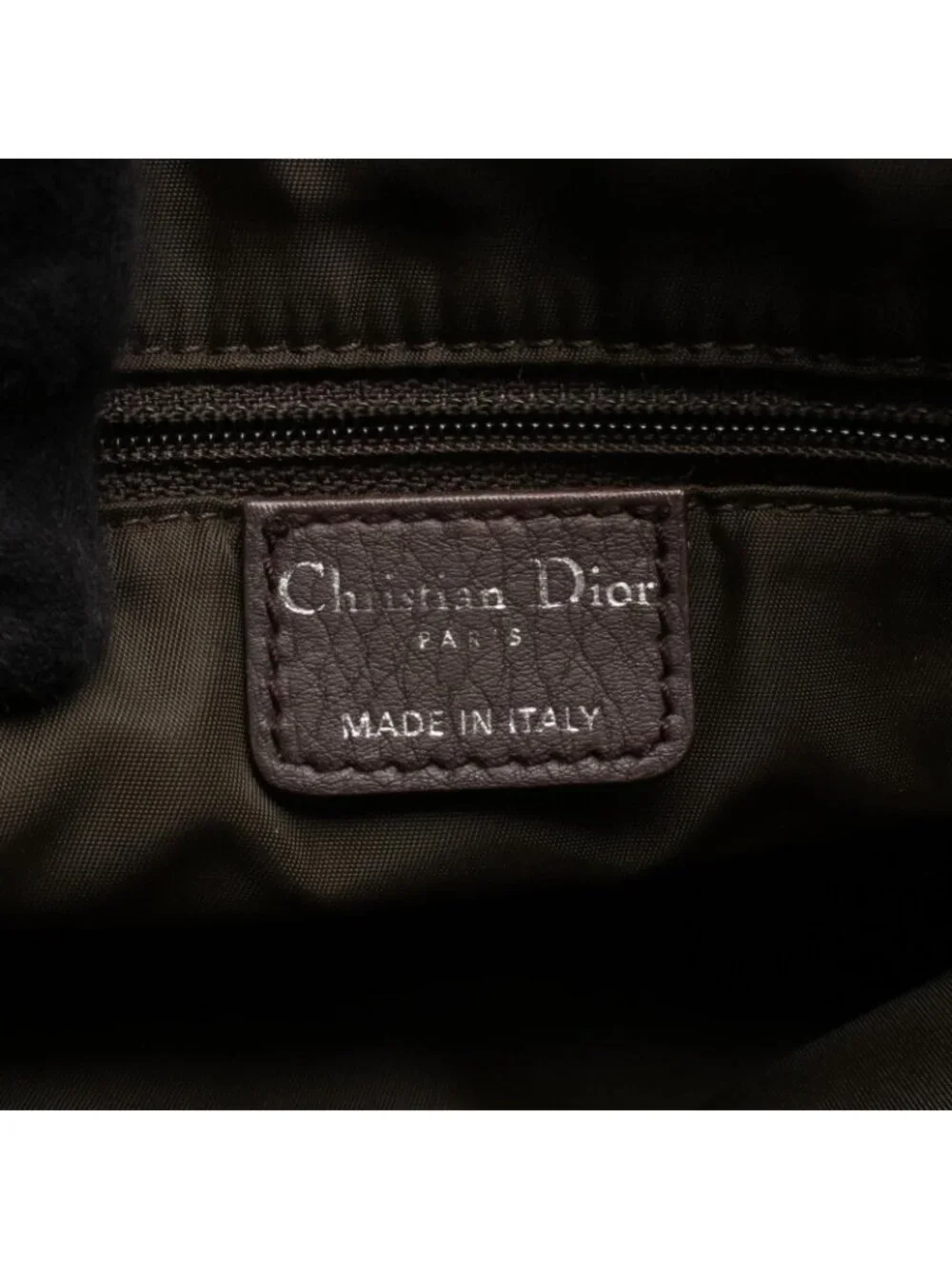 Dior Shoulder Bag Street Chic Trotter Dark Brown Canvas Leather
